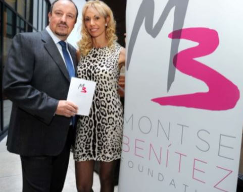 Montse Benitez with her husband Rafael Benitez at the launch of the Montse Benitez foundation.
